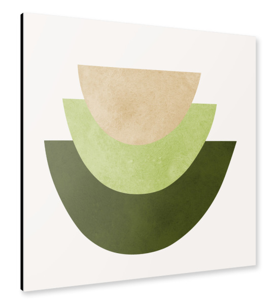 Alu-Dibond "Aquarellformen und Kreise B" 30x30 cm artboxONE