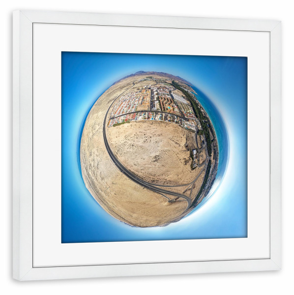 Poster mit Rahmen weiß "Fuerteventura - Costa Calma, H120m" artboxONE - Städte,Natur,Reise,Architektur,Reise / Strand und Meer