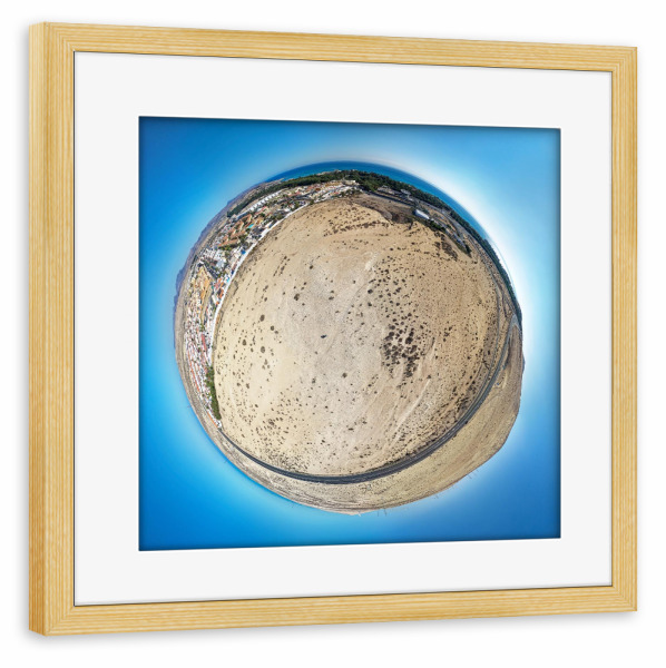 Poster mit Rahmen kiefer "Fuerteventura - Costa Calma, H 35m" artboxONE - Städte,Natur,Reise,Architektur,Reise / Strand und Meer