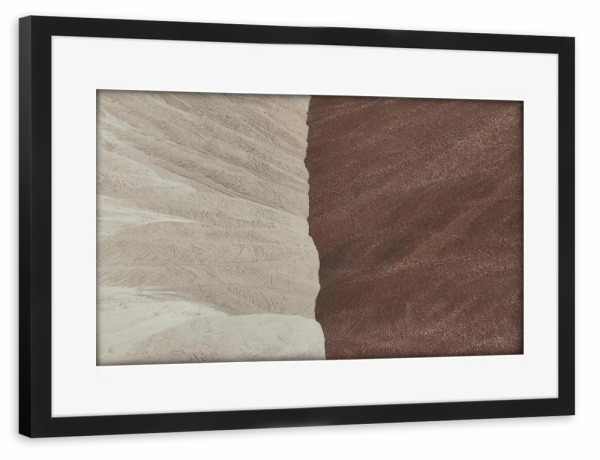 Poster mit Rahmen schwarz "Two Colors" artboxONE - Natur,Abstrakt - Salz,Kali,Abraum,Halde,Farbe,Farben,Grenze