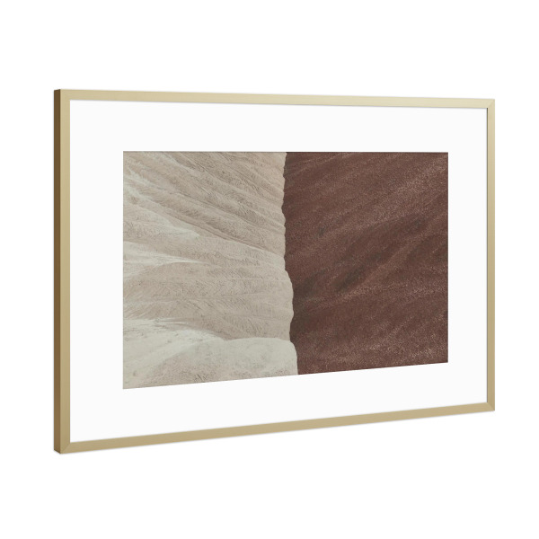 Poster mit Rahmen Gold "Two Colors" artboxONE - Natur,Abstrakt - Salz,Kali,Abraum,Halde,Farbe,Farben,Grenze