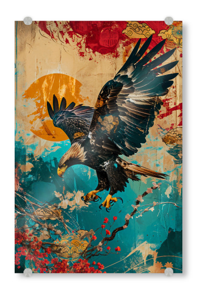 Acrylglasbild "Eagle Abstract 2 (matart)" artboxONE - Tiere - Adler,Vogel,Vögel,Tier,Tiere,Wild,Abstrakt,Modern