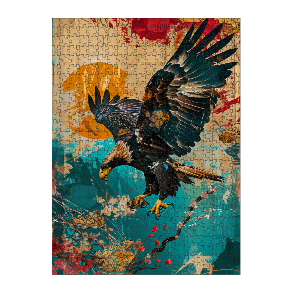 Puzzle Ravensburger "Eagle Abstract 2 (matart)" artboxONE - Tiere - Adler,Vogel,Vögel,Tier,Tiere,Wild,Abstrakt,Modern - Bild adler