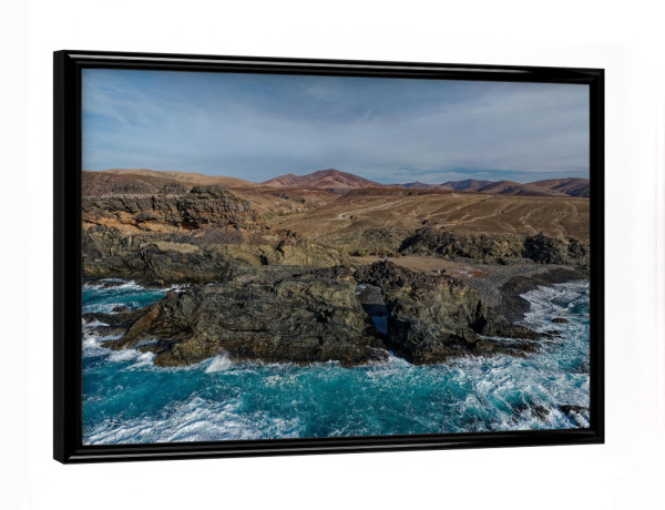 Poster mit schwarzem Rahmen "Fuerteventura --Pena Horadada" artboxONE - Natur,Reise,Reise / Strand und Meer,Reise / Länder