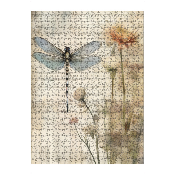 artboxONE Puzzle "Musikalische Libelle I" artboxONE - Floral,Tiere,Musik - Blumen,Blumen,Insekten,Libelle,Musik,Noten,Noten - Bild blumen