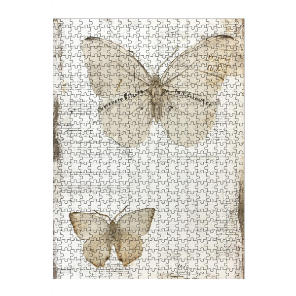 Puzzle Ravensburger "Vintage Schmetterling F" artboxONE - Tiere,Buchstaben - Tiere,Insekten,Schmetterling,Briefe,Notizen,Antik,Vintage - Bild tiere