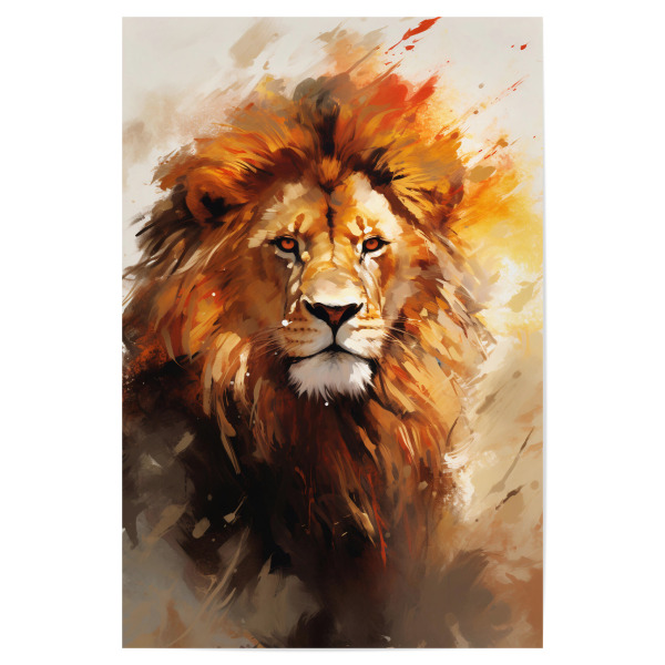 Poster "Lion Abstract 2 (matart)" artboxONE - Tiere - Lion,Lions,Animal,Animals,Nature,Wild,Wildlife,Abstract,Modern