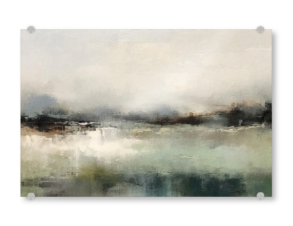Acrylglasbild "Gedämpfte abstrakte Landschaft L" artboxONE - Natur,Abstrakt - Landschaft,Neutral,Abstrakt,Natur,Bäume