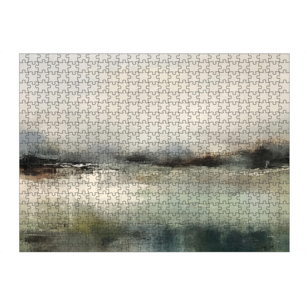 Puzzle Ravensburger "Gedämpfte abstrakte Landschaft L" artboxONE - Natur,Abstrakt - Landschaft,Neutral,Abstrakt,Natur,Bäume - Bild landschaft