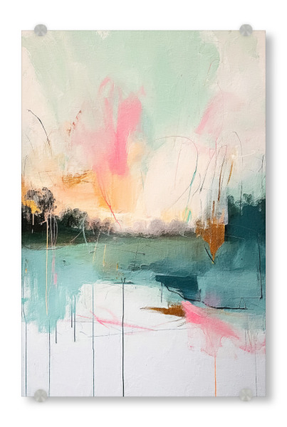 Acrylglasbild "Abstrakter Sonnenaufgang C" artboxONE - Abstrakt - Abstrakt,Dekorativ,Bunt