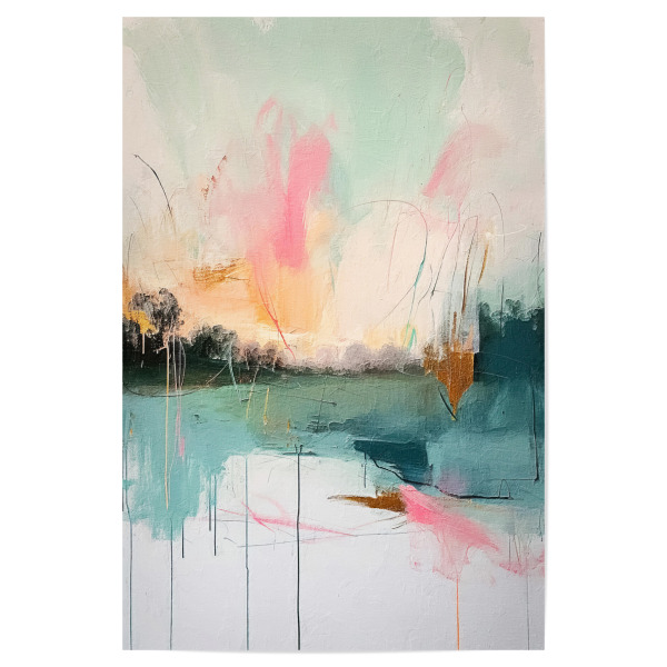 Poster "Abstrakter Sonnenaufgang C" artboxONE - Abstrakt - Abstrakt,Dekorativ,Bunt