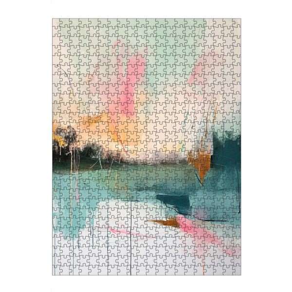 artboxONE Puzzle "Abstrakter Sonnenaufgang C" artboxONE - Abstrakt - Abstrakt,Dekorativ,Bunt - Bild abstrakt