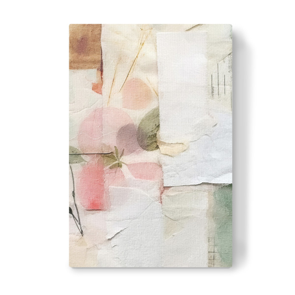 Leinwandbild "Pastell-Blütenblatt-Collage B" artboxONE - Floral,Abstrakt - Collage,Blumen,Blumen,Blütenblätter