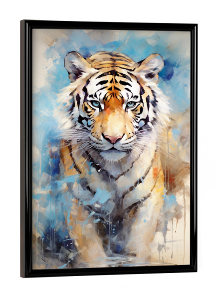 Poster mit schwarzem Rahmen "Tiger Abstract 2 (matart)" artboxONE - Tiere - Tiger,Tiger,Katze,Katzen,Tier,Tiere,Natur,Wild,Tierwelt,Abstrakt,Modern