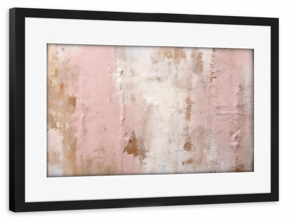 Poster mit Rahmen schwarz "Rosa Grunge H" artboxONE - Abstrakt - Grunge,Rosa,Abstrakt,Dekorativ