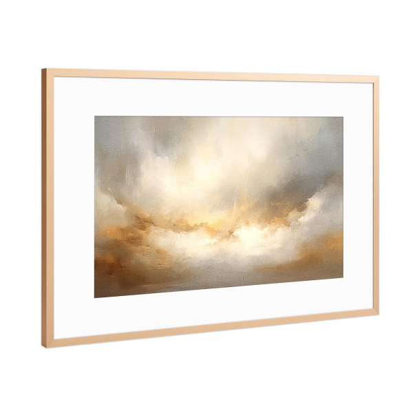 Poster mit Rahmen Kupfer "Goldene Stunde J" artboxONE - Natur - Horizont,Himmel,Wolken,Gold