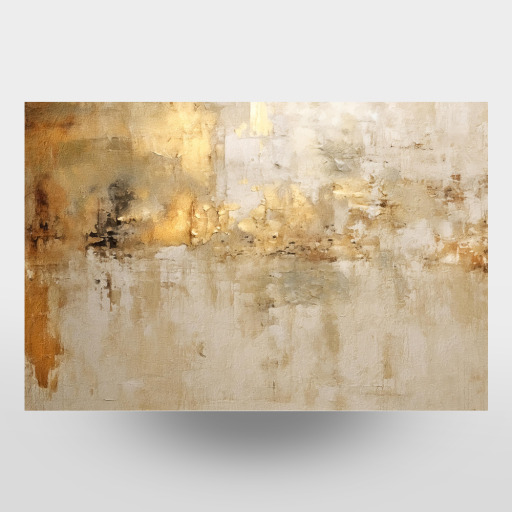 Ivory and Gold Grunge H Ivory and Gold Grunge H