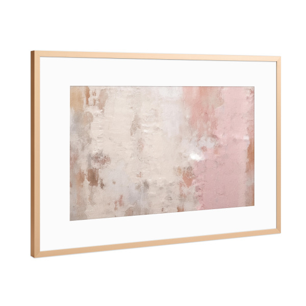 Poster mit Rahmen Kupfer "Rosa Grunge J" artboxONE - Abstrakt - Abstrakt,Grunge,Dekorativ,Rosa