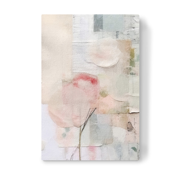 Leinwandbild "Pastell-Blütenblatt-Collage F" artboxONE - Floral,Abstrakt - Blumen,Blume,Blütenblatt,Collage,Dekorativ