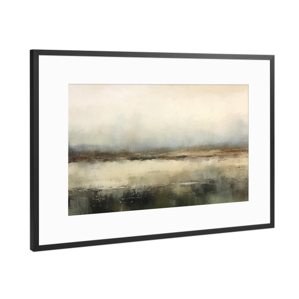 Poster mit Rahmen Schwarz (Metallic) "Gedämpfte abstrakte Landschaft F" artboxONE - Natur,Abstrakt - Landschaft,Horizont,Natur,Neutral,Abstrakt