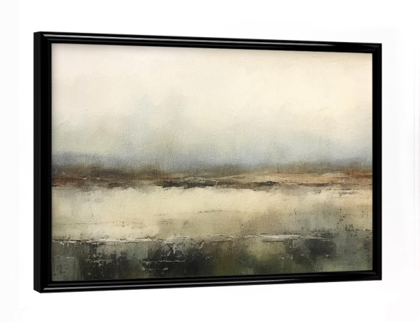 Poster mit schwarzem Rahmen "Gedämpfte abstrakte Landschaft F" artboxONE - Natur,Abstrakt - Landschaft,Horizont,Natur,Neutral,Abstrakt