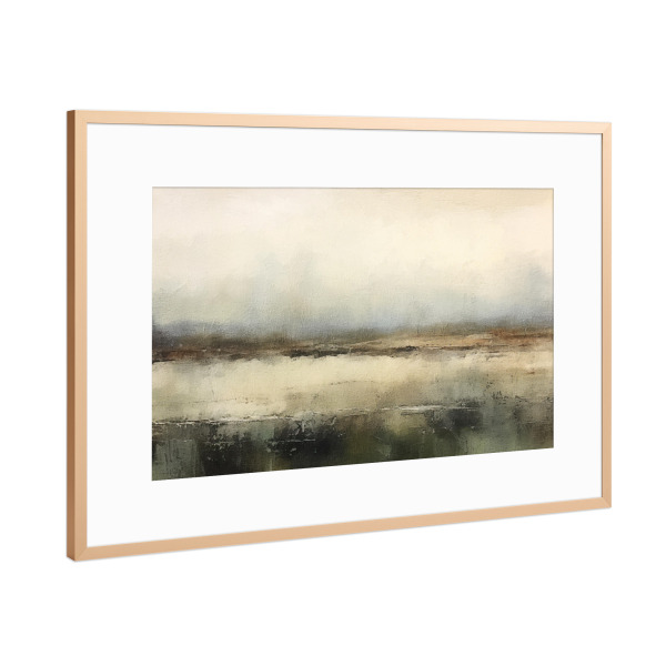 Poster mit Rahmen Kupfer "Gedämpfte abstrakte Landschaft F" artboxONE - Natur,Abstrakt - Landschaft,Horizont,Natur,Neutral,Abstrakt
