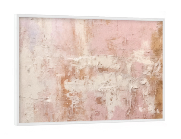 Poster mit weißem Rahmen "Rosa Grunge D" artboxONE - Abstrakt - Grunge,Abstrakt,Dekorativ,Rosa