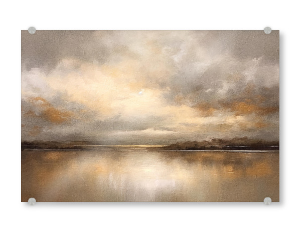 Acrylglasbild "Goldene Stunde B" artboxONE - Natur - Horizont,Sonnenuntergang,Himmel,Wolken,Gold