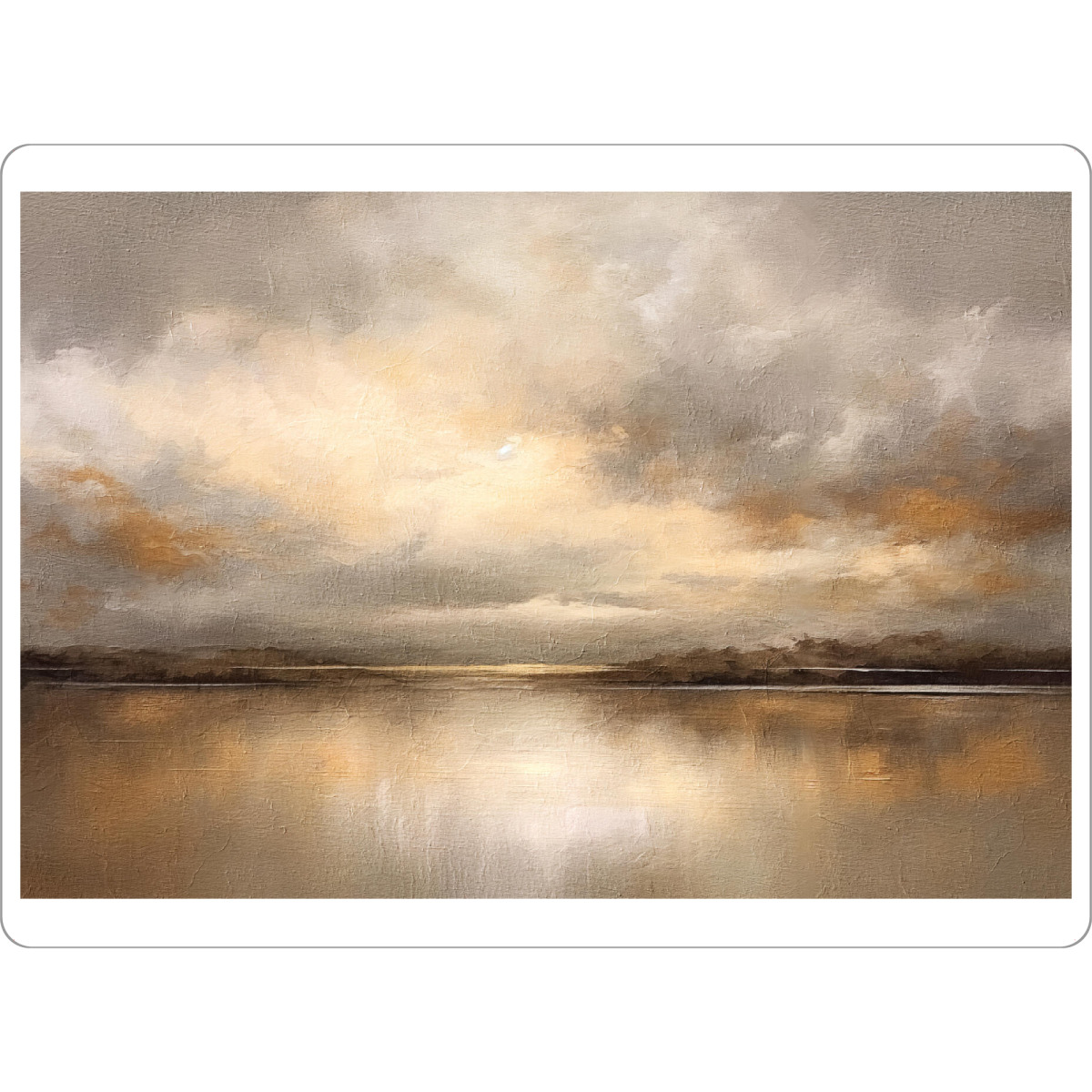 Tischset "Goldene Stunde B" artboxONE - Natur - Horizont,Sonnenuntergang,Himmel,Wolken,Gold - Bild horizont