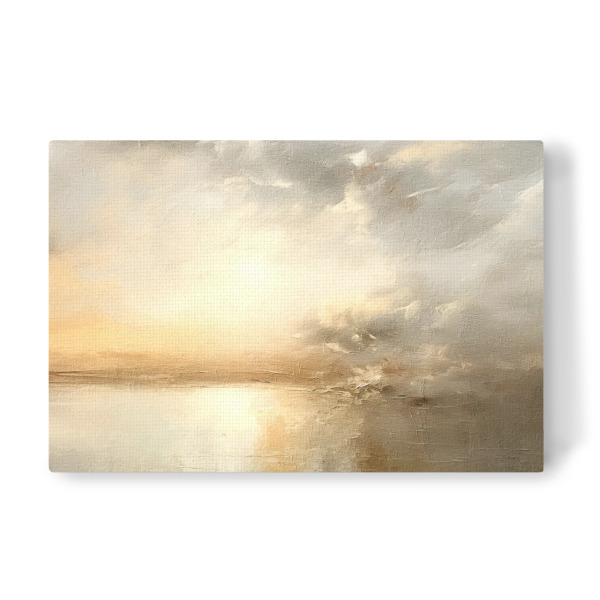 Leinwandbild "Goldene Stunde E" artboxONE - Natur - Horizont,Sonnenuntergang,Gold,Himmel,Wolken