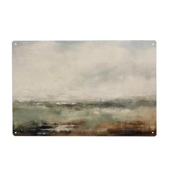 Metall Poster "Gedämpfte abstrakte Landschaft C" artboxONE - Natur,Abstrakt - Landschaft,Horizont,Natur,Neutral,Abstrakt - Blechschild