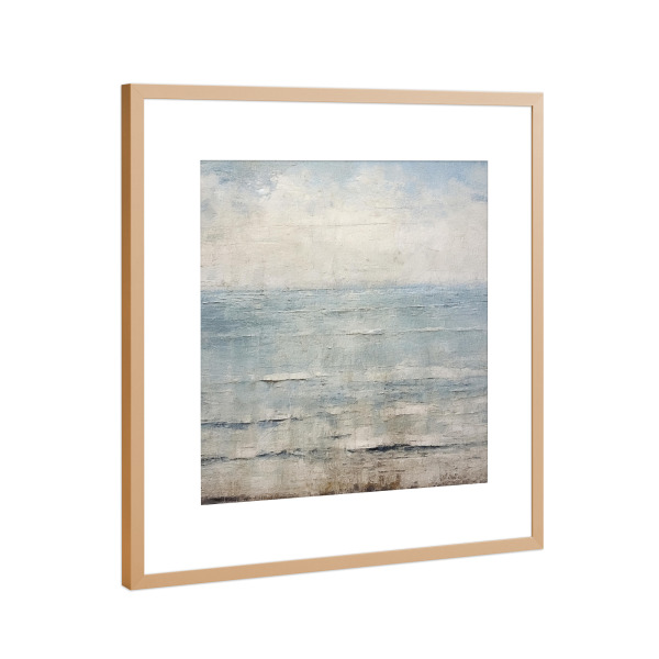 Poster mit Rahmen Kupfer "Rustikale Meereslandschaft G" artboxONE - Abstrakt - Abstrakt,Dekorativ,Meer,Küste