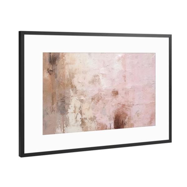 Poster mit Rahmen Schwarz (Metallic) "Rosa Grunge G" artboxONE - Abstrakt - Grunge,Rosa,Abstrakt,Dekorativ