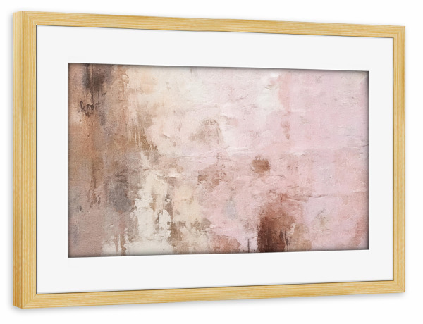 Poster mit Rahmen kiefer "Rosa Grunge G" artboxONE - Abstrakt - Grunge,Rosa,Abstrakt,Dekorativ