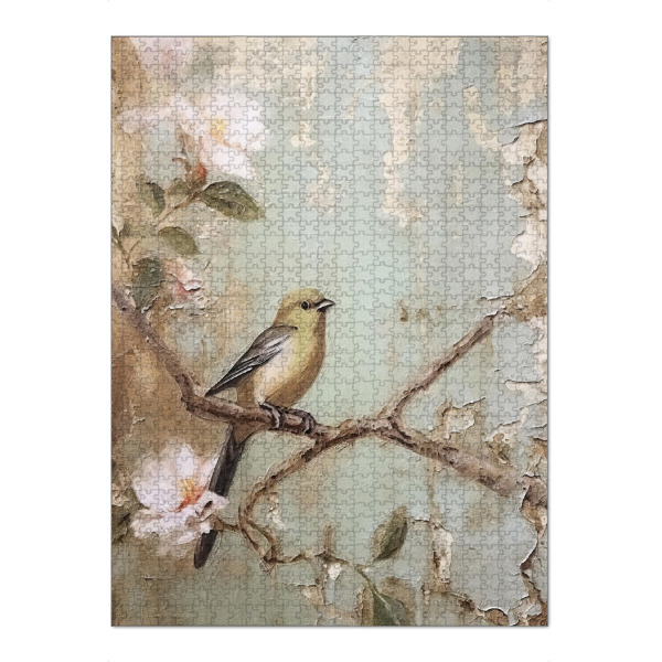 Puzzle Ravensburger "Kirschblütenvogel L" artboxONE - Natur,Floral,Tiere - Tiere,Vögel,Natur,Bäume,Blumen,Blumen,Blüte,Kirschblüte - Bild tiere