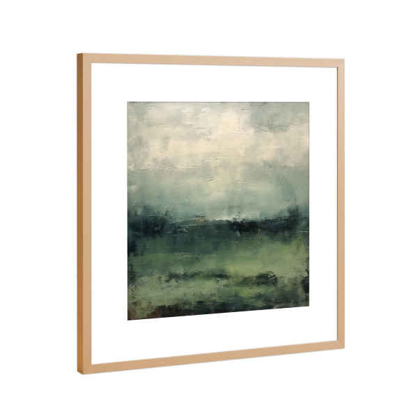 Poster mit Rahmen Kupfer "Rustikale Landschaft C" artboxONE - Natur,Abstrakt - Abstrakt,Natur,Horizont,Landschaft