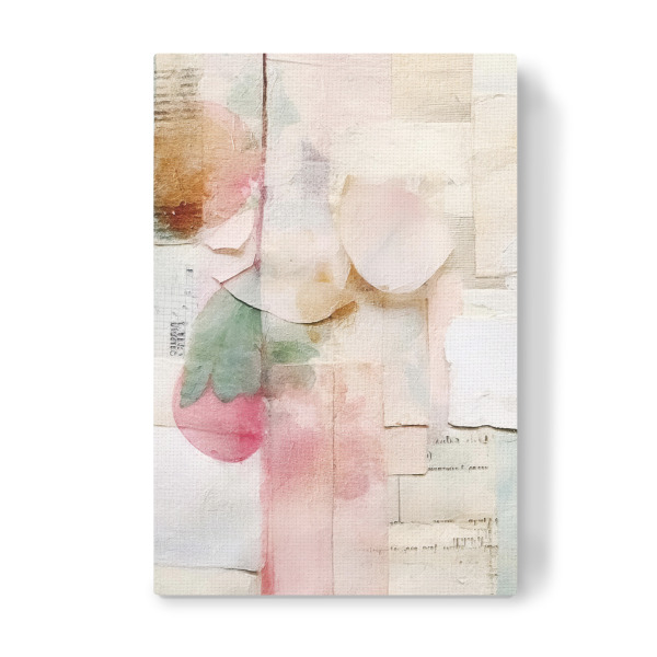 Leinwandbild "Pastell-Blütenblatt-Collage I" artboxONE - Floral,Abstrakt - Blumen,Blume,Blütenblätter,Collage,Dekorativ