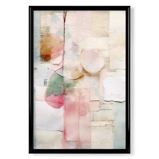 Pastell-Blütenblatt-Collage I