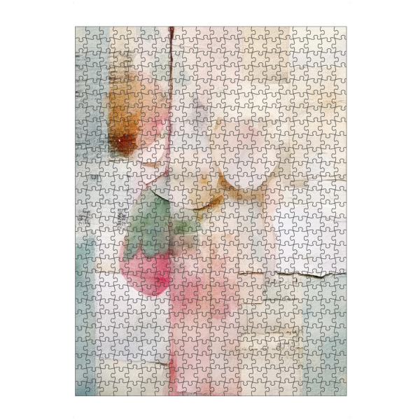 Puzzle Ravensburger "Pastell-Blütenblatt-Collage I" artboxONE - Floral,Abstrakt - Blumen,Blume,Blütenblätter,Collage,Dekorativ - Bild blumen