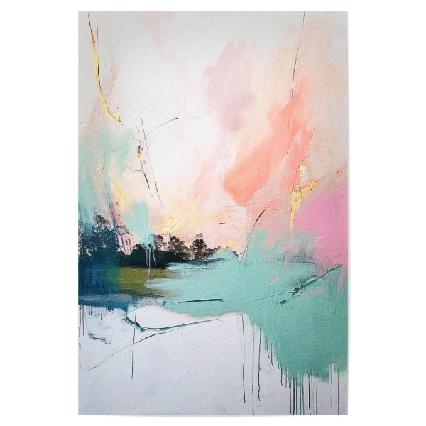 Poster 30x20 cm "Abstrakter Sonnenaufgang I" artboxONE - Abstrakt - Abstrakt,Bunt,Dekorativ