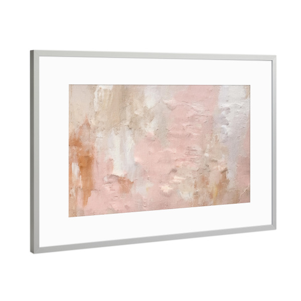 Poster mit Rahmen Silber "Rosa Grunge F" artboxONE - Abstrakt - Grunge,Rosa,Abstrakt,Dekorativ