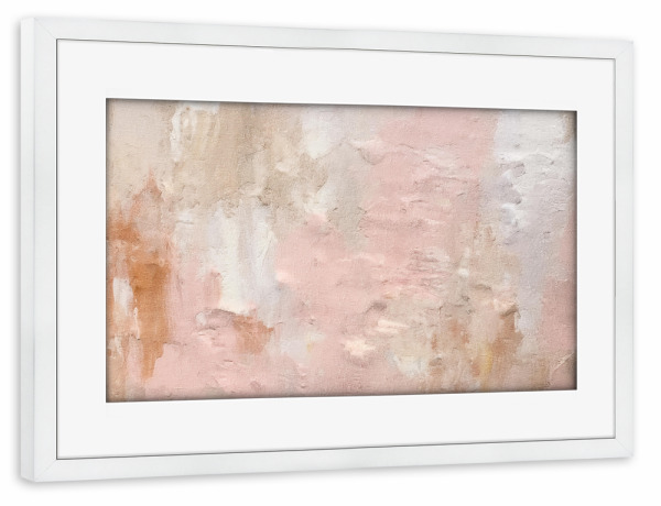 Poster mit Rahmen weiß "Rosa Grunge F" artboxONE - Abstrakt - Grunge,Rosa,Abstrakt,Dekorativ