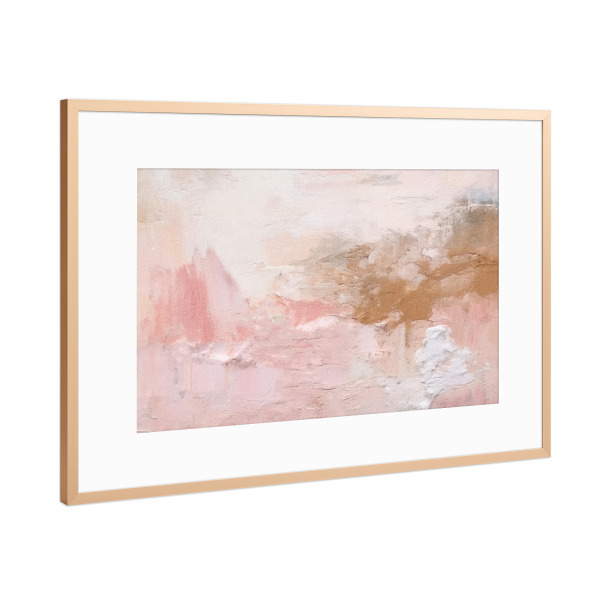 Poster mit Rahmen Kupfer "Rosa Grunge K" artboxONE - Abstrakt - Grunge,Rosa,Abstrakt,Dekorativ