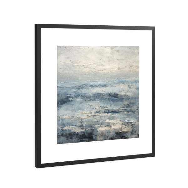 Poster mit Rahmen Schwarz (Metallic) "Rustikale Meereslandschaft A" artboxONE - Abstrakt - Abstrakt,Meer,Küste,Dekorativ