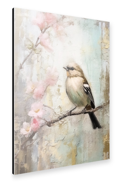 Alu-Dibond "Kirschblütenvogel B" 30x20 cm artboxONE