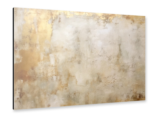 Alu-Dibond "Elfenbein und Gold Grunge K" 30x20 cm artboxONE