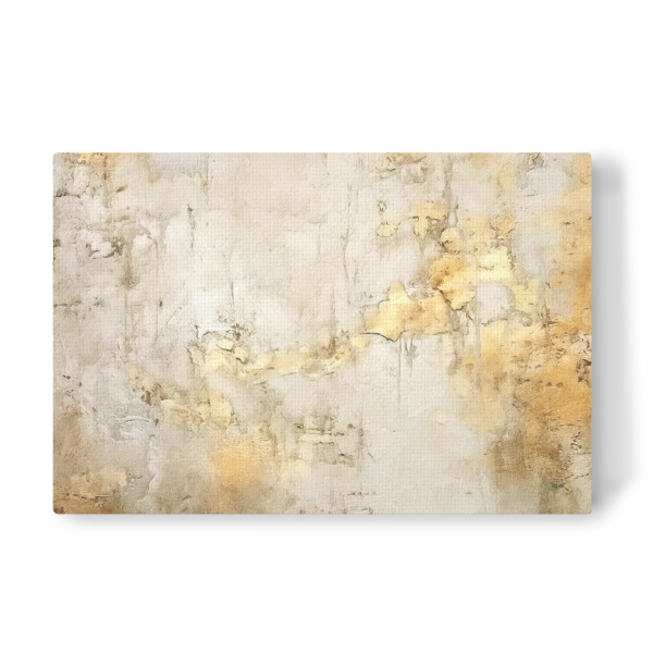 Leinwandbild "Elfenbein und Gold Grunge C" artboxONE - Abstrakt - Grunge,Gold,Dekorativ,Abstrakt