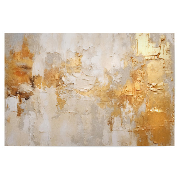 Poster "Elfenbein und Gold Grunge D" artboxONE - Abstrakt - Abstrakt,Grunge,Gold,Dekorativ