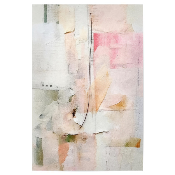 Poster "Pastell-Blütenblatt-Collage G" artboxONE - Floral,Abstrakt - Blumen,Blume,Blütenblätter,Collage,Dekorativ