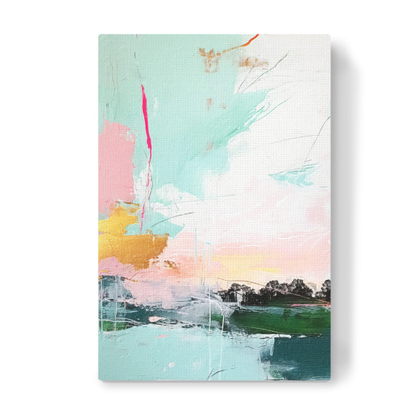 Leinwandbild "Abstrakter Sonnenaufgang K" artboxONE - Abstrakt - Abstrakt,Bunt,Dekorativ